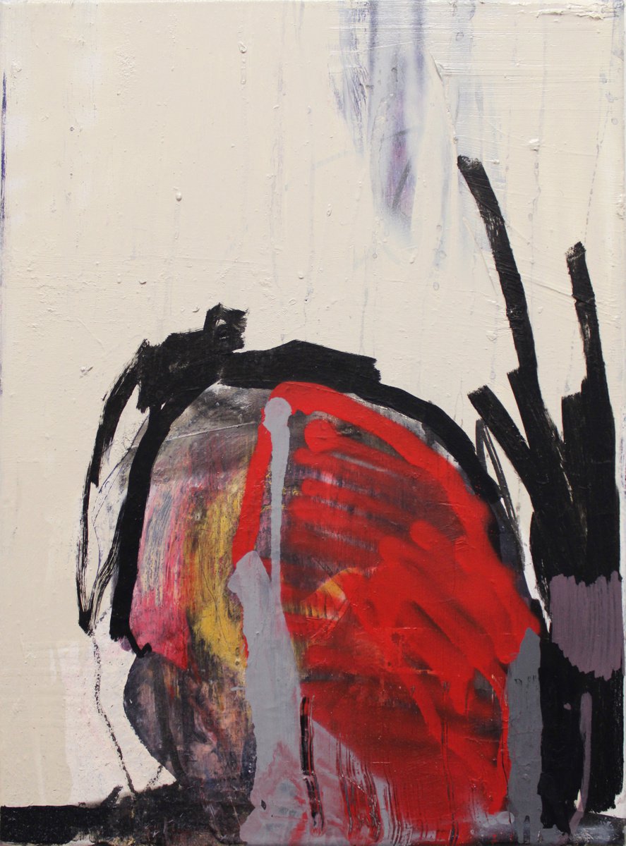 Expressive Portrait Oil Painting By Milos Hronec, 16 X 22", Idiot, Original Artwork