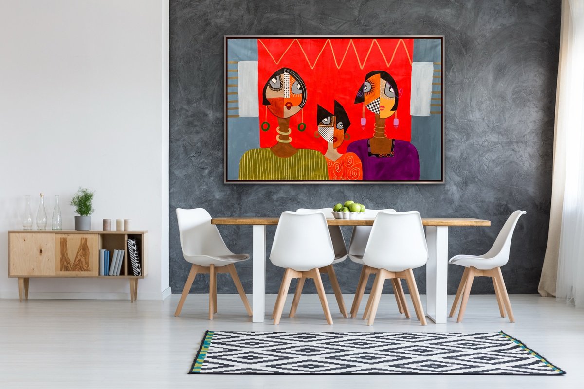 The Blended Family 2 By Rashna Hackett, 54 X 36, Artwork For Sale On Artfinder