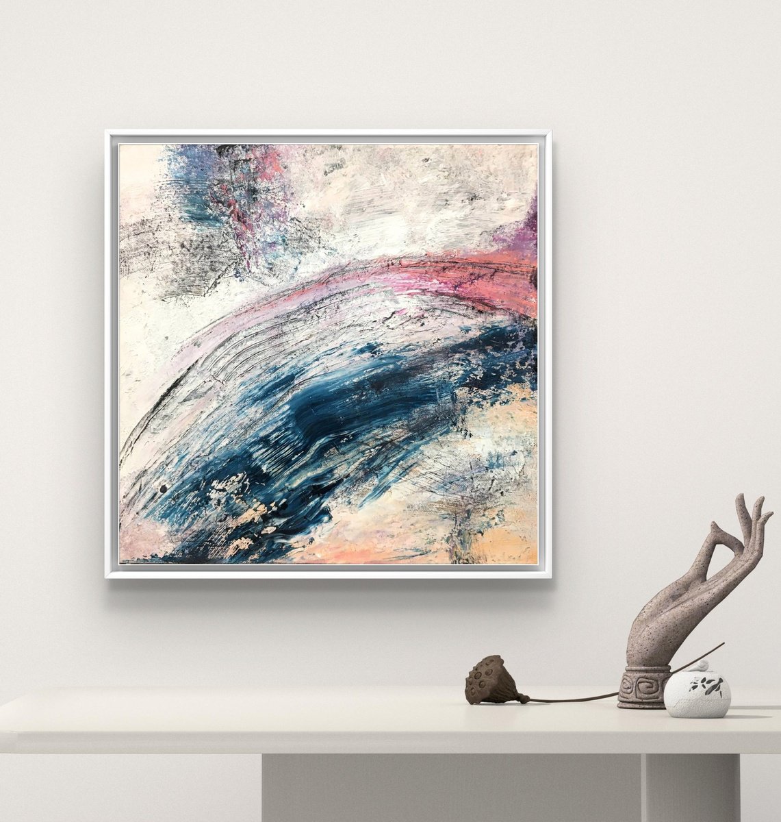 Abstract Acrylic Painting By Alexandra Petropoulou, 16 X 16, Explosion Of Colours, Original Artwork