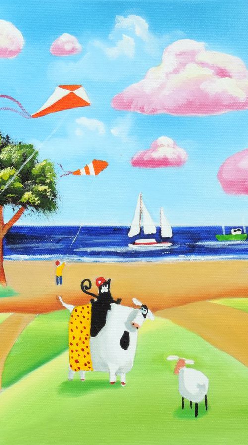 Happy lighthouse seaside by Gordon Bruce