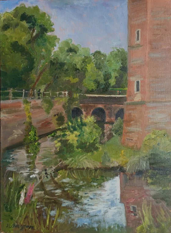 Original oil painting of an English Castle