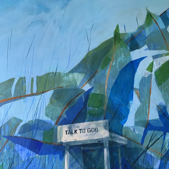 Talk to God, Spiritual Art, Acrylic 110x120cm