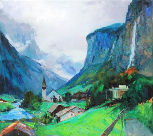 Lauterbrunnen valley by Sergei Chernyakovsky