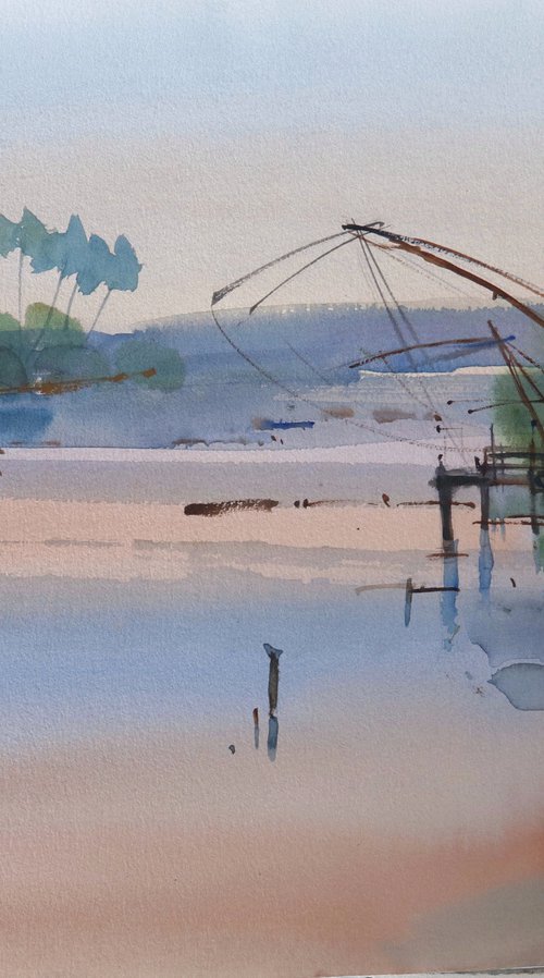 Fishing the warmth of dusk by Prashant Prabhu