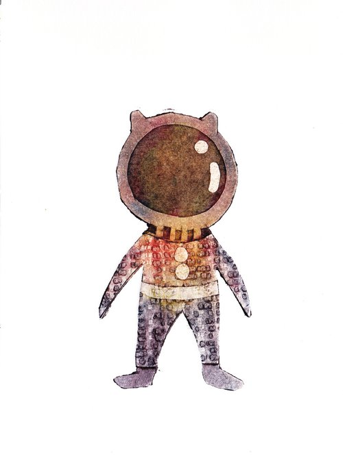 Astronaut - Red Brown by Penelope O'Neill