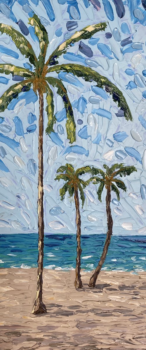 Palm trees (L) by Guzaliya Xavier