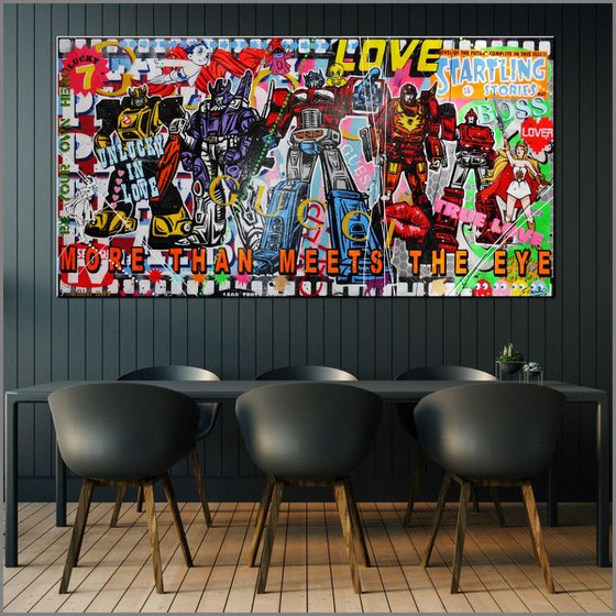 More Than Meets The Eye 190cm x 100cm Huge Texture Urban Pop Art