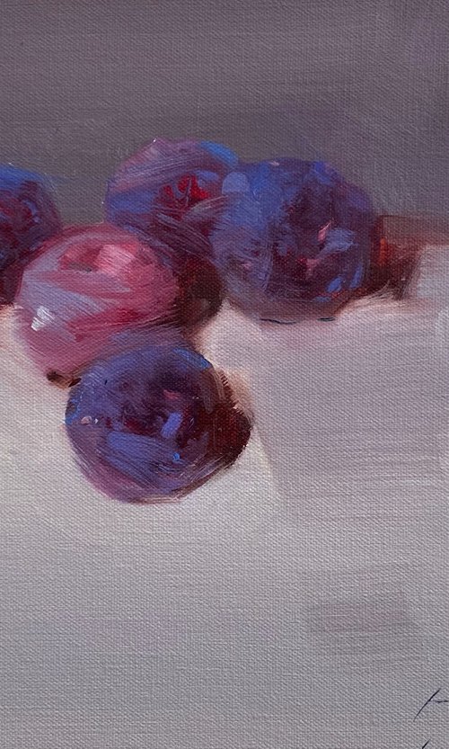 Plums, Original oil painting, Handmade artwork, One of a kind by Vahe Yeremyan