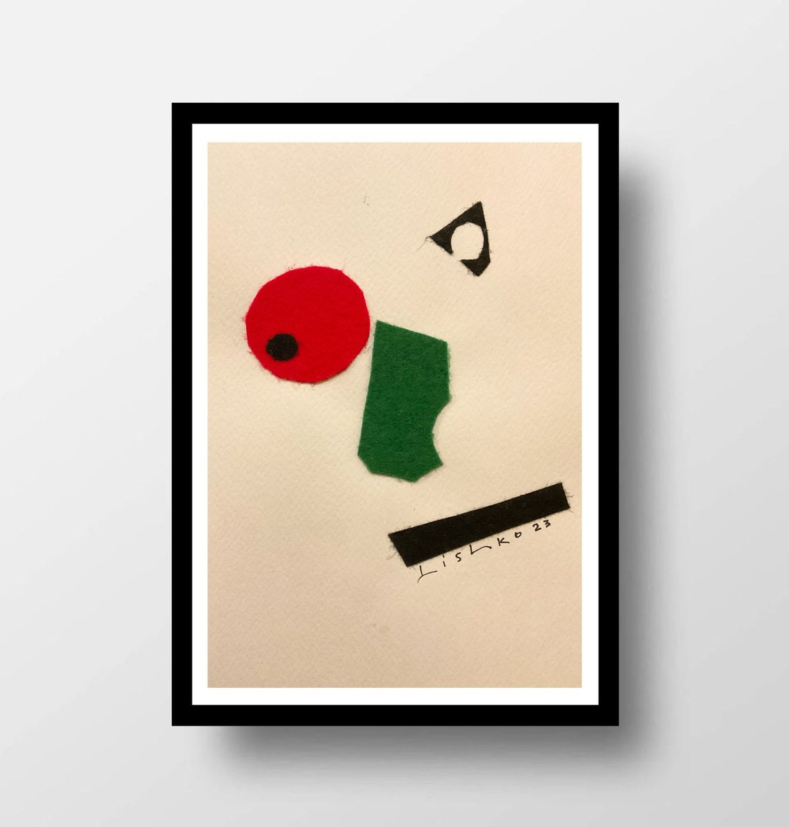 Expressive Portrait Collage By V. Lishko, 6 X 8", Portrait, Original Artwork