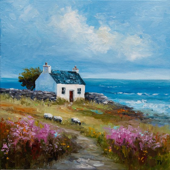 Coastal landscape Oil painting