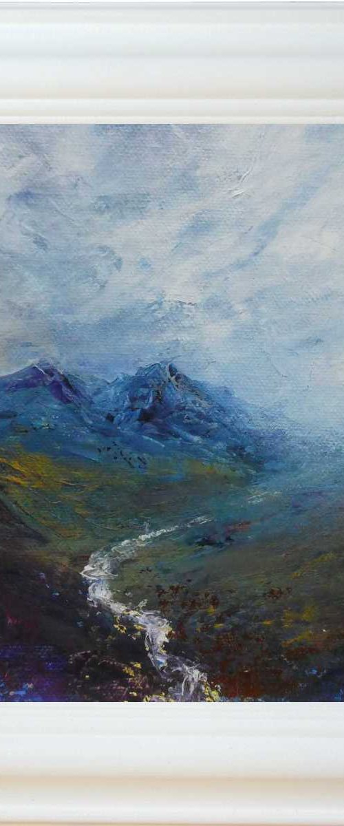 Mountain Waterfall Scotland by oconnart