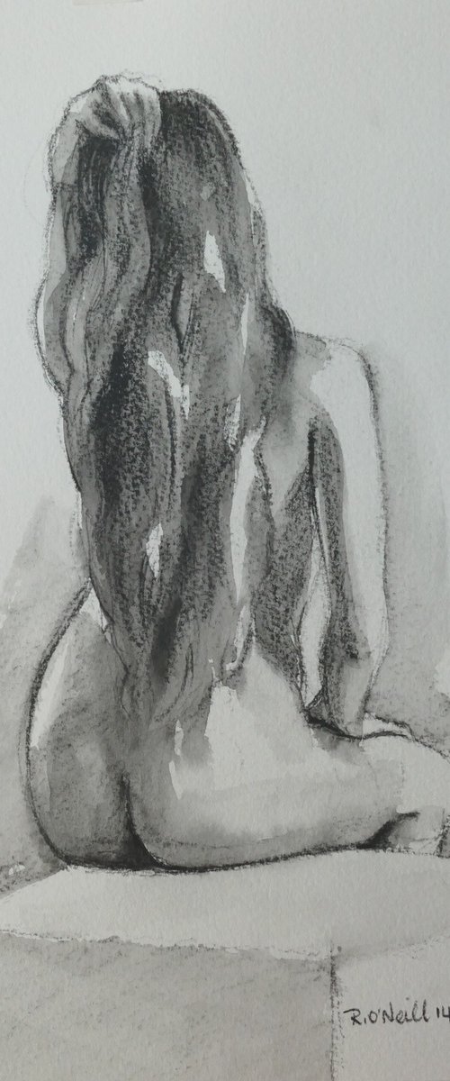 Seated female nude by Rory O’Neill