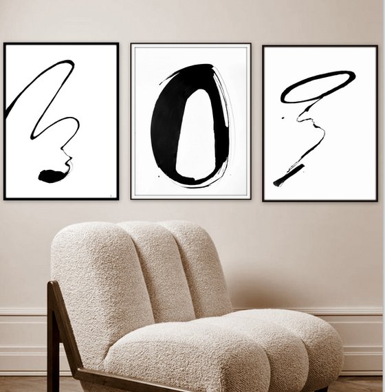 Abstract artwork. Set of 3.