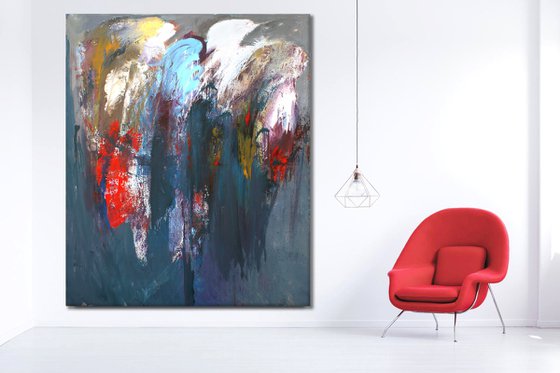 EXTRA LARGE 170x205 ABSTRACT  PAINTING  - BEST THING -