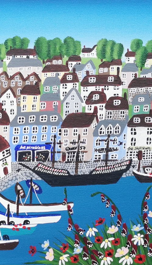 Blue Skies in Brixham by Elisa Trueman