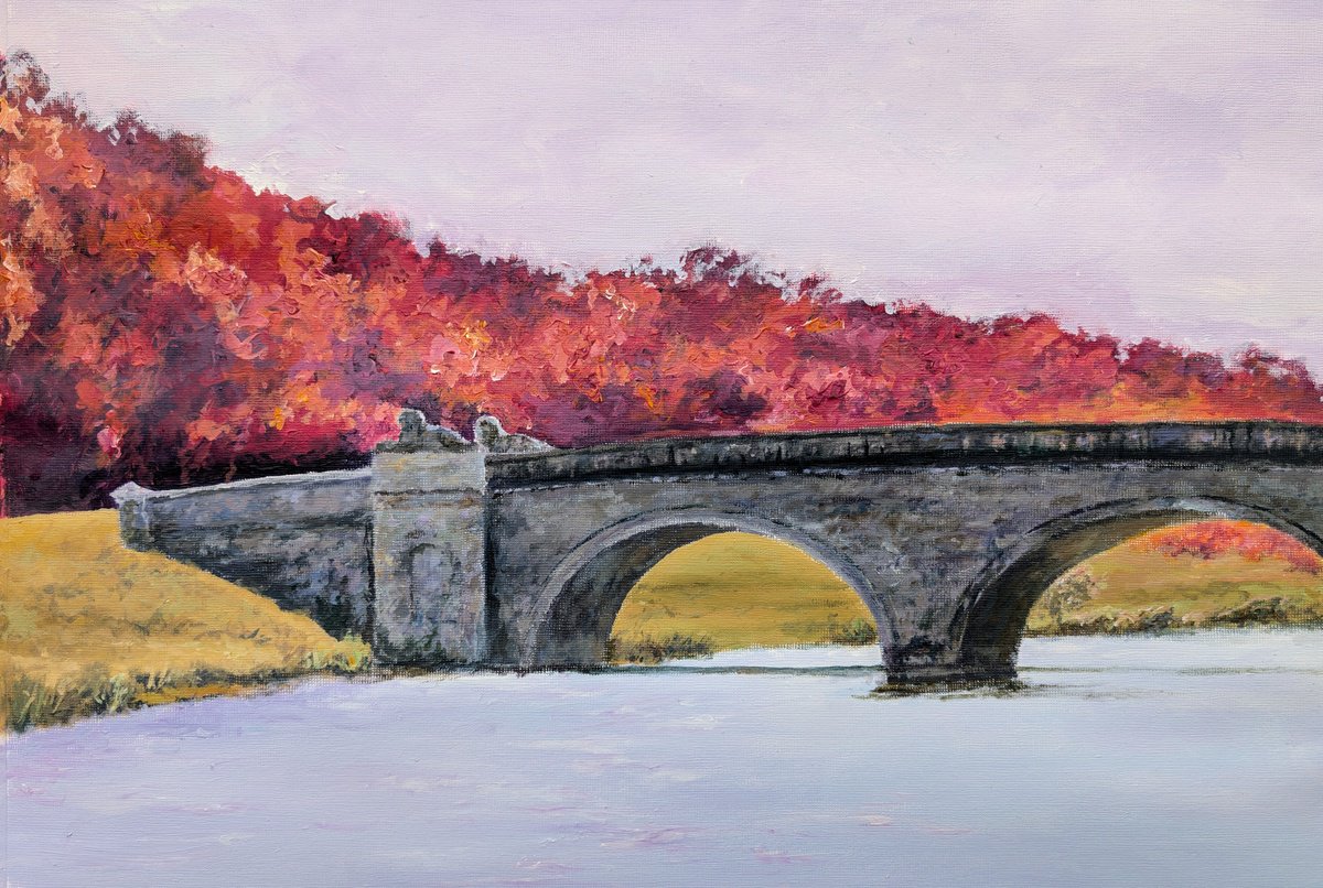 Impressionistic Landscape Acrylic Painting By Richard Freer, 17 X 12", Lions Pass, Original Artwork