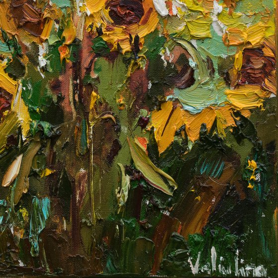 Sunflowers  Original Impasto Oil painting