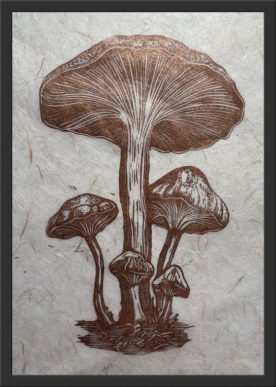 Copper Fungi Triptych