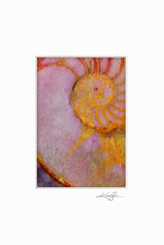 Nautilus Shell Collection 3 - 3 Small Matted paintings by Kathy Morton Stanion