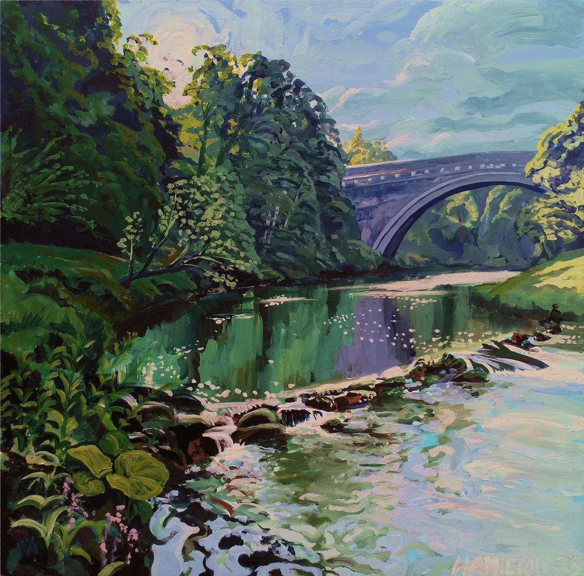 Twizel bridge by William Hamilton