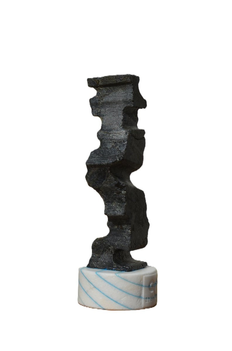 Abstract Stone Sculpture By Ognyan Chitakov, 3 X 8", "Echo", Original Artwork