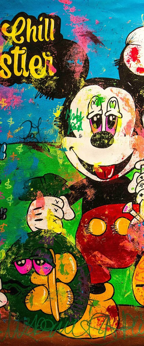 The Chill Hustler ft. Mickey Mouse by Carlos Pun Art
