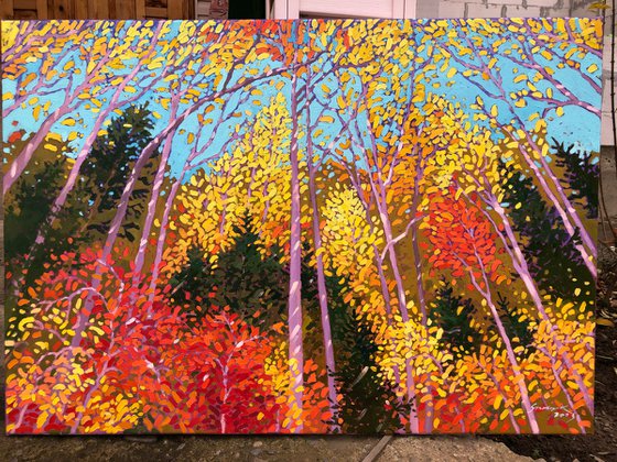 Dancing leaves. Fall