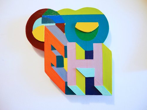 Hope and other letters, abstract lettering Sculpture by Jessica Moritz