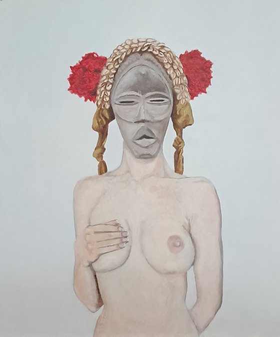 Mujer con máscara II