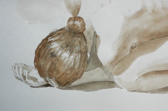 Watercolor Nude Study