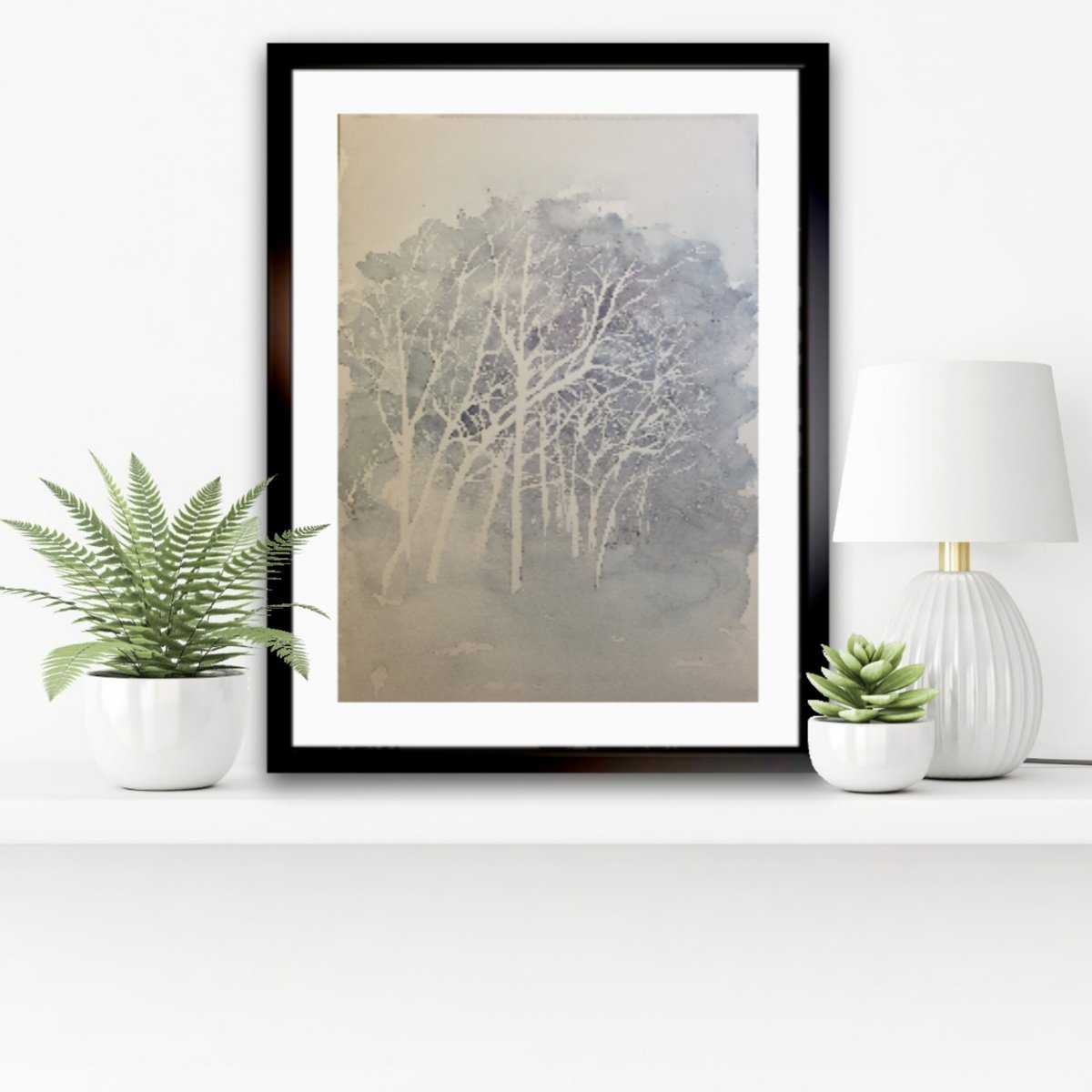 Organic Landscape Watercolour By Daniela Roughsedge, 10 X 14, Entanglement, Original Artwork