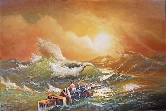 Seascape-1 (60x40cm, oil painting)