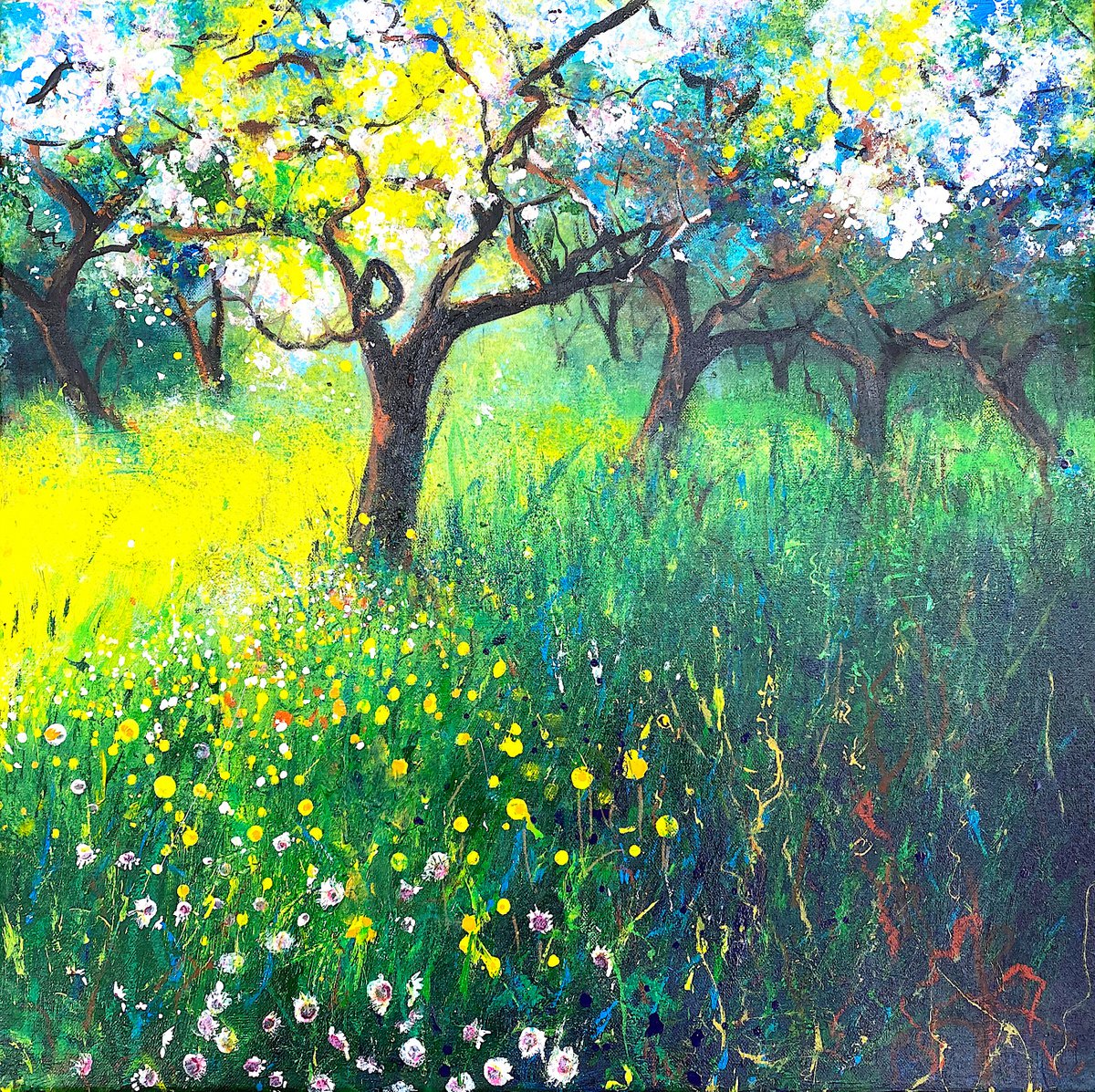 Spring in an English Apple Orchard by Teresa Tanner