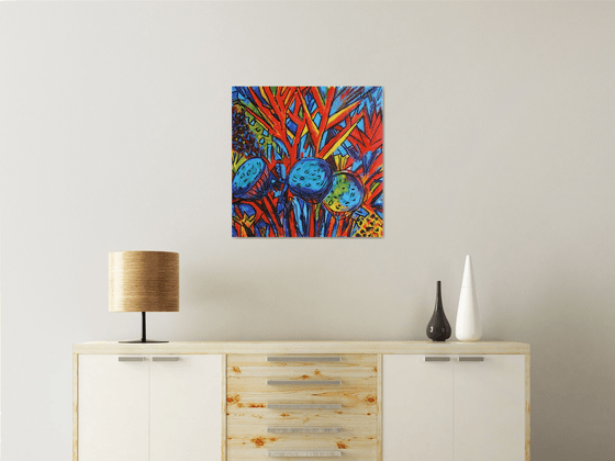 Floral Abstract Composition /  ORIGINAL PAINTING