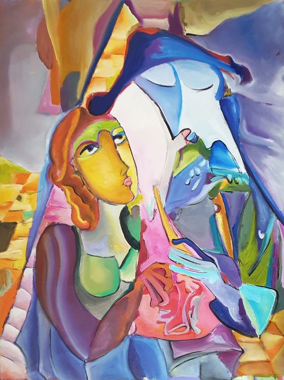 Modern Art Painting “ASPIRATION” 80×60 cm, Oil
