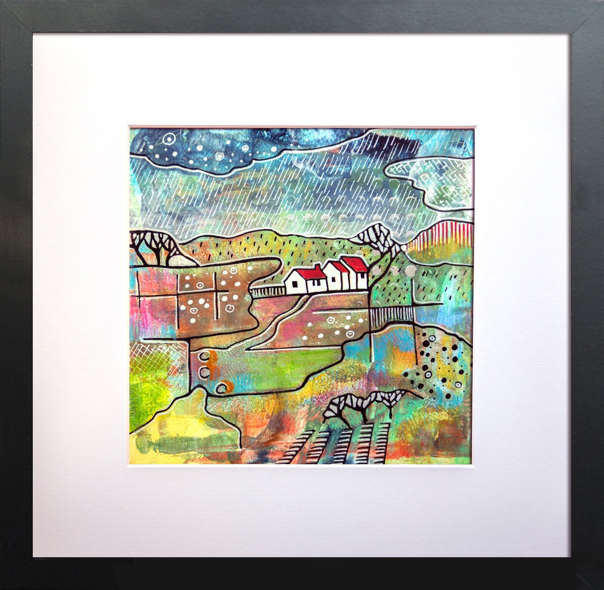Colorful Landscape By Ariadna De Raadt, 13 X 13, Artwork For Sale On Artfinder