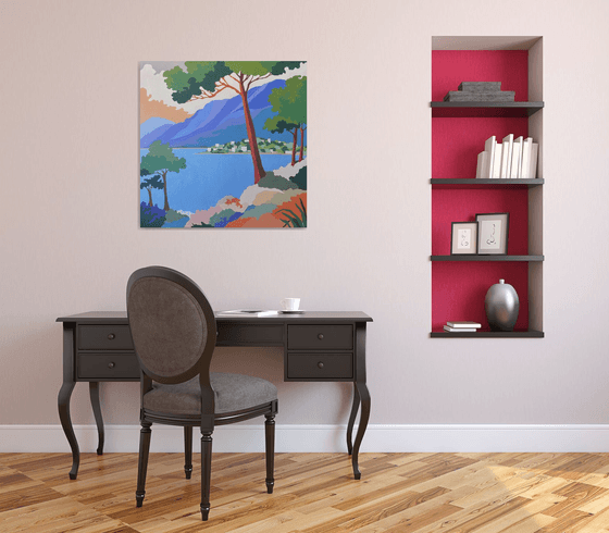 Red Trees by the Sea