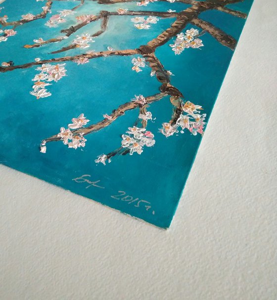 Blooming almonds inspired by Vincent Van Gogh