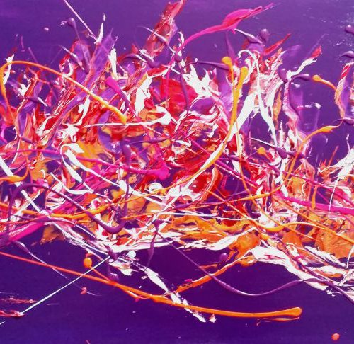 Colour Riot - Large Panoramic, XL, 120x50cm, abstract, Modern Art Office Decor Home by Mel Graham