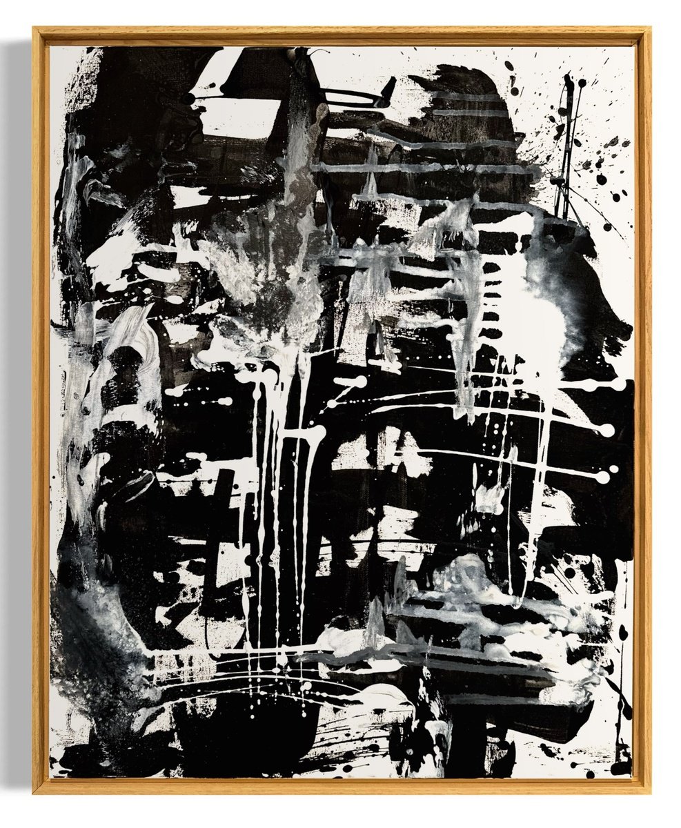 Abstract Acrylic Painting By Iqra Adam, 25 X 31, Feel The Silence #1, Original Artwork