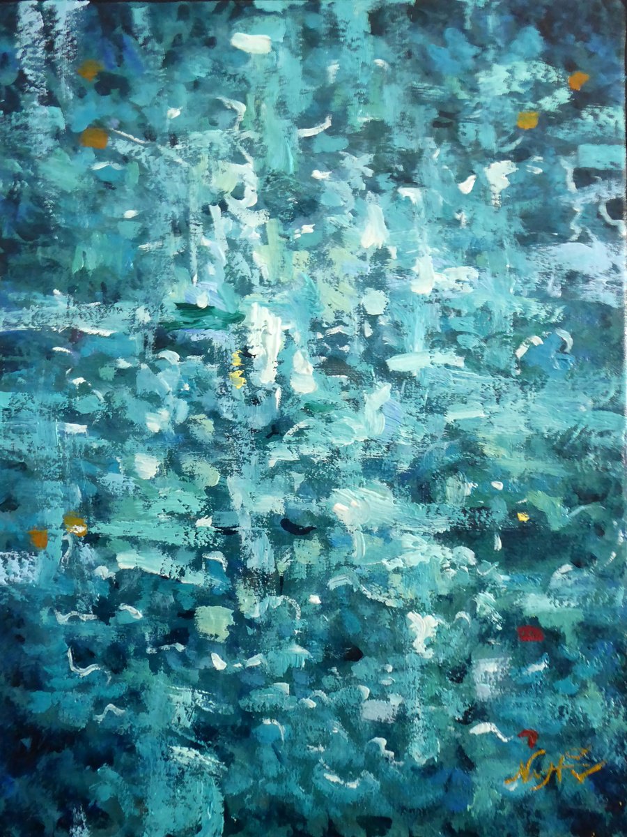 Abstract Oil Painting By Narek Hambardzumyan, 10 X 13", Bronze Age Dynasty, Original Artwork