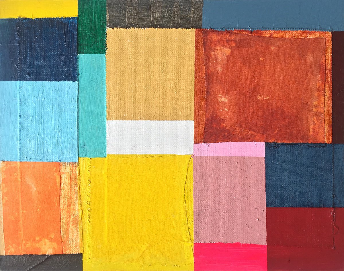 Geometric Painting , Cresendo 3 By Aleksandra Niemczyk, 14 X 11, Artwork For Sale On Artfinder