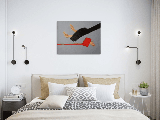 FIND ME - RED LINE PAINTING