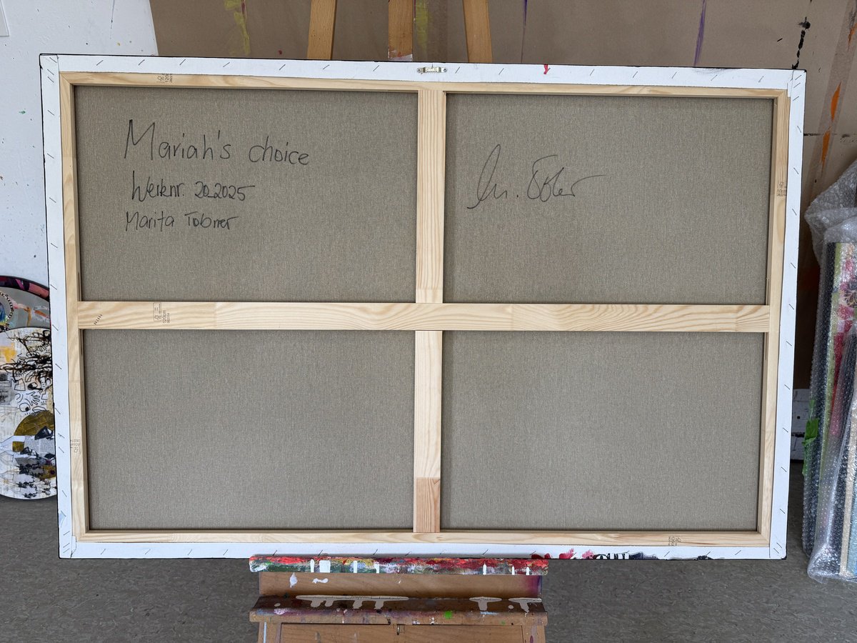 Expressive Portrait Painting By Marita Tobner, 47 X 31", Mariah