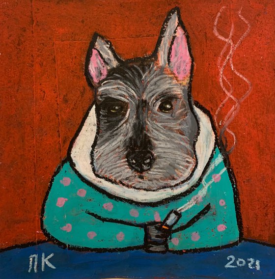 Smoking dog #67