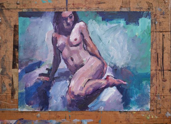 Woman on bed IIc