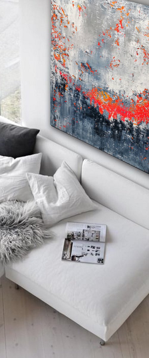 150x100cm. / abstract painting / Abstract 1255 by Alex Senchenko