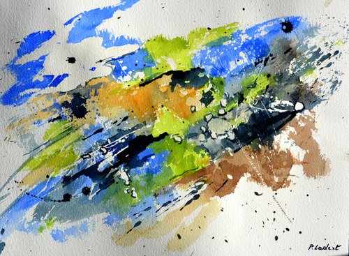 Forever   - abstract watercolor - 5423 by Pol Henry Ledent