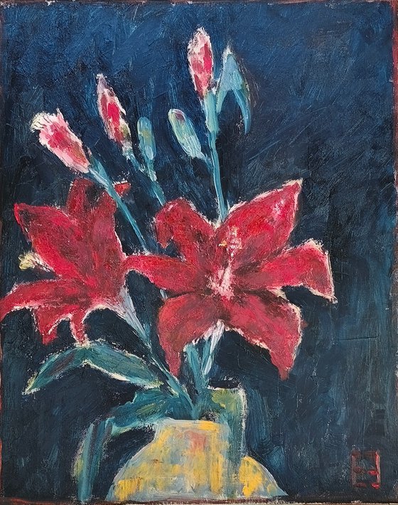 Red lilies