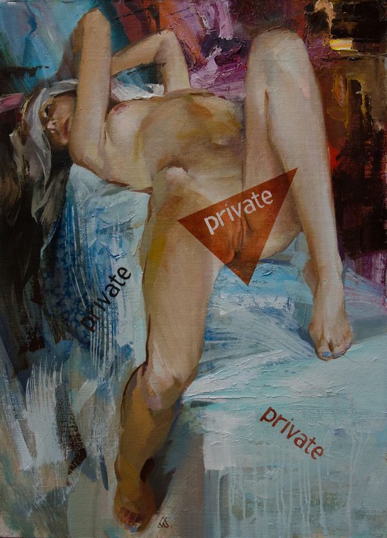"Privat" 73x48 cm unframed